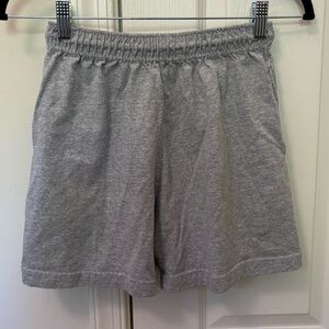 Prospirit Heather Gray Athletic Shorts with Elastic Waistband